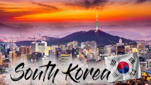 South Korea title with Seoul in background