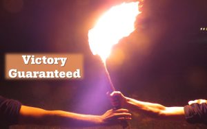 Victory Guaranteed (two arms holding a torch)