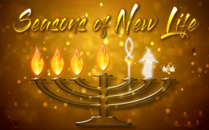 Seasons of New Life (menorah in background)